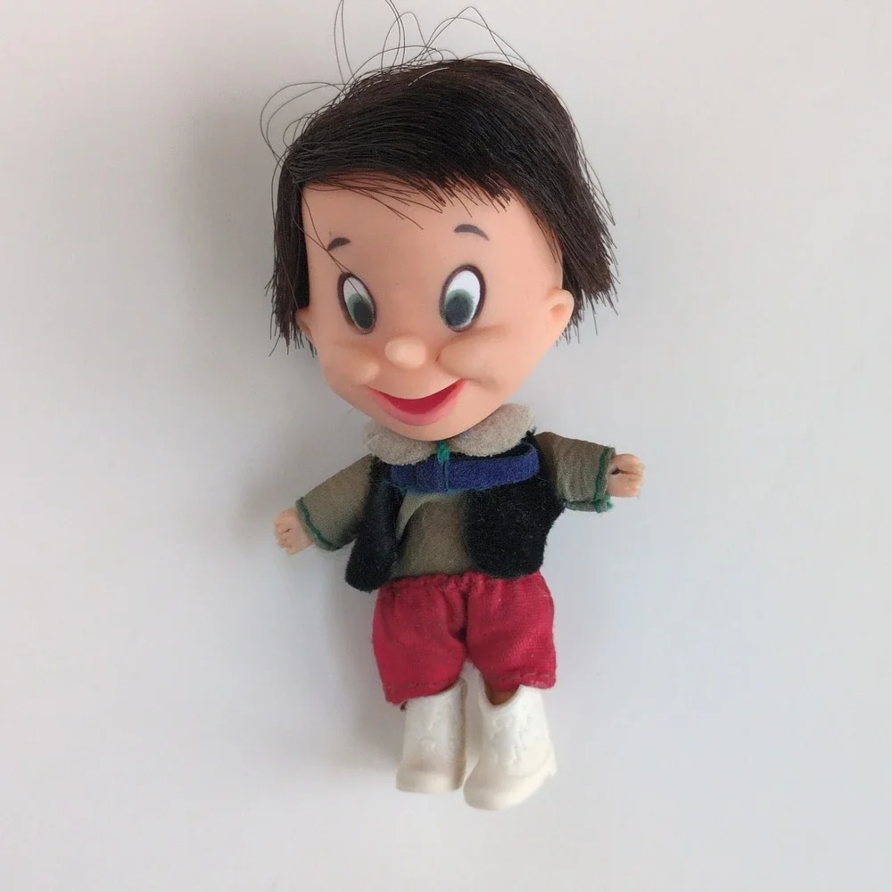 Vtg 60s Storykins Disney Pinocchio Miniature‎ Doll Retro Figure